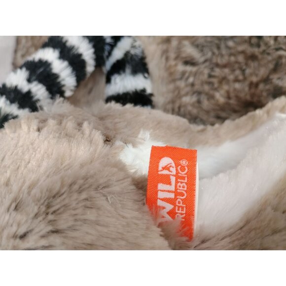 Wild Republic Ring-Tailed Lemur Stuffed Animal Plush Toy Approx 12" Soft Gray - Picture 5 of 8